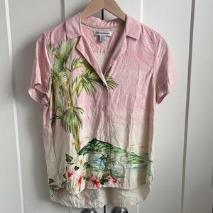 FINAL PRICE DONATING SOON Tommy Bahama Silk Camp Shirt Women’s XS Like New